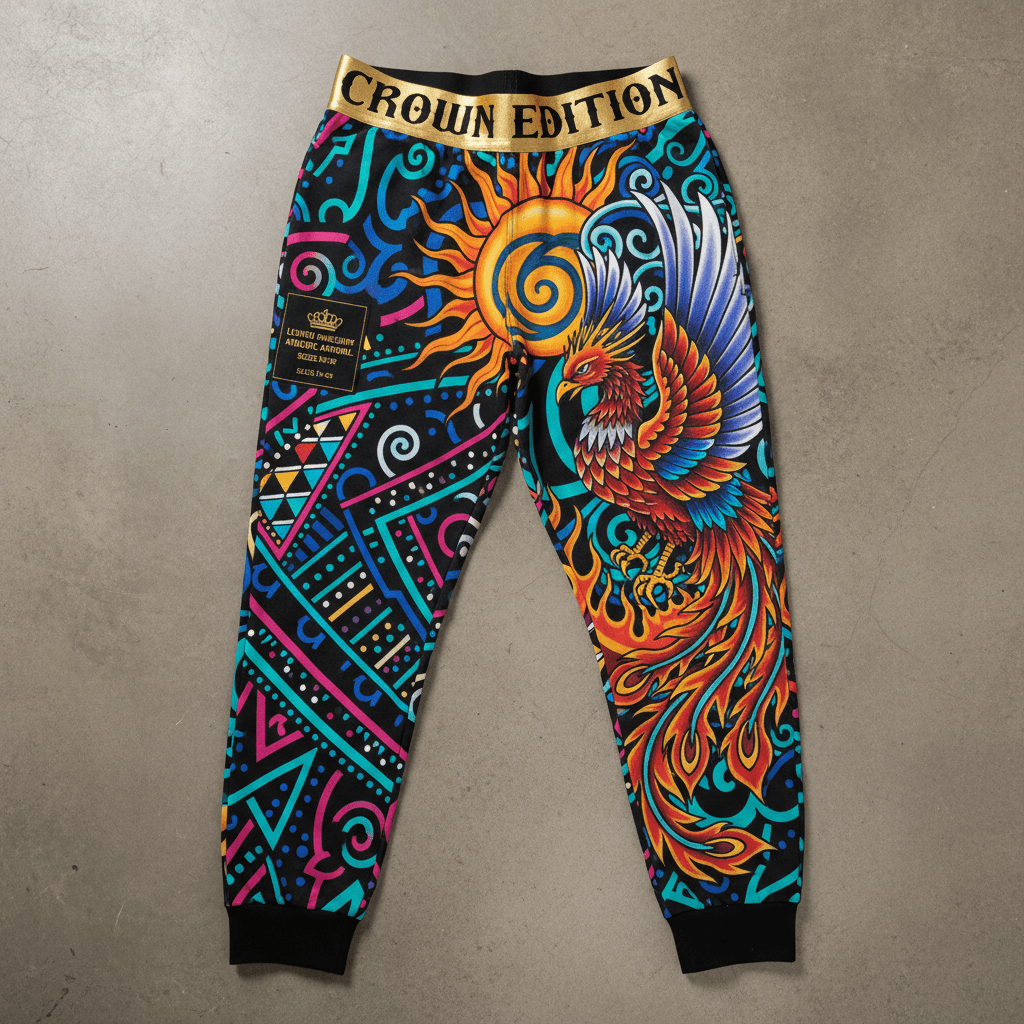 TITAN Plus Men's Phoenix Flame Joggers — Inclusive Crown Edition