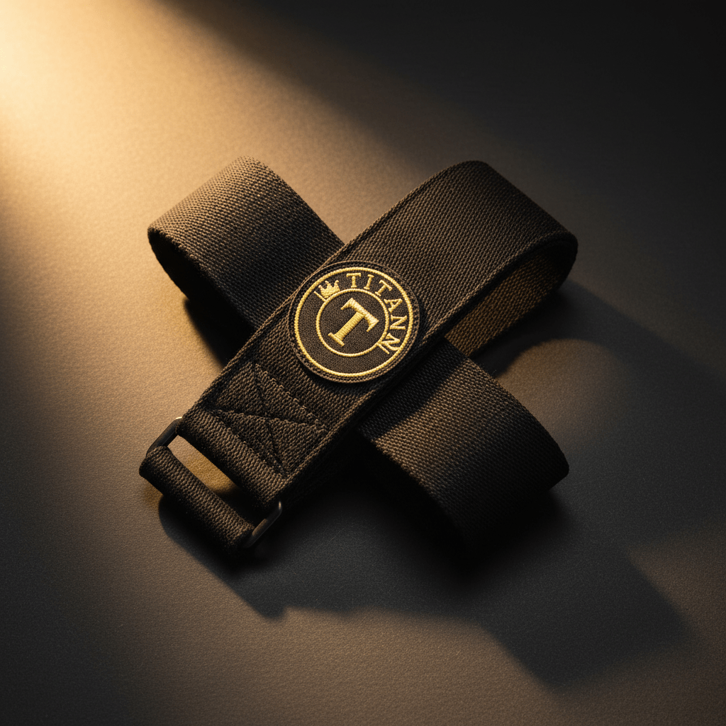 TITAN Pro Weightlifting Straps Pair Black & Gold