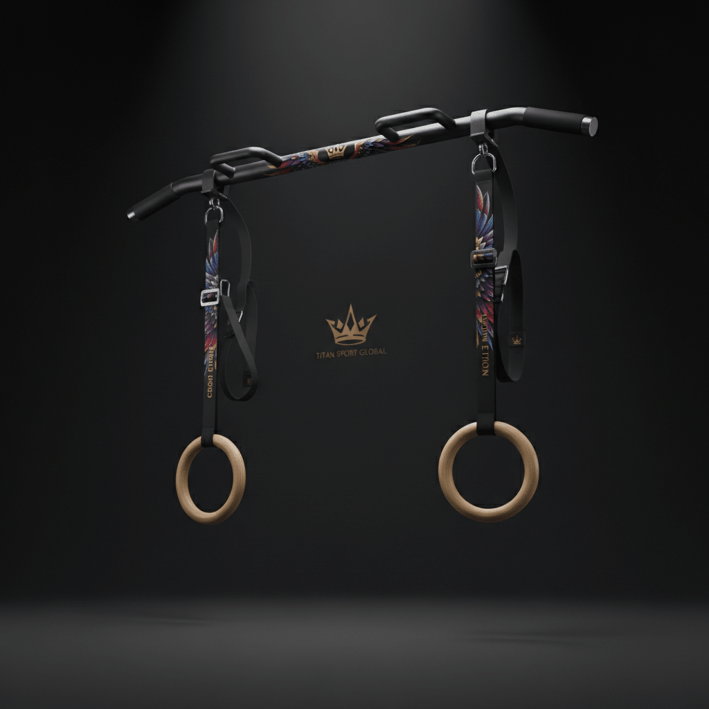 TITAN Crown Edition Gymnastics Rings & Suspension Combo Set
