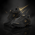 TITAN Trail Running Shoes Blackout Crown — matte black with gold crown logo
