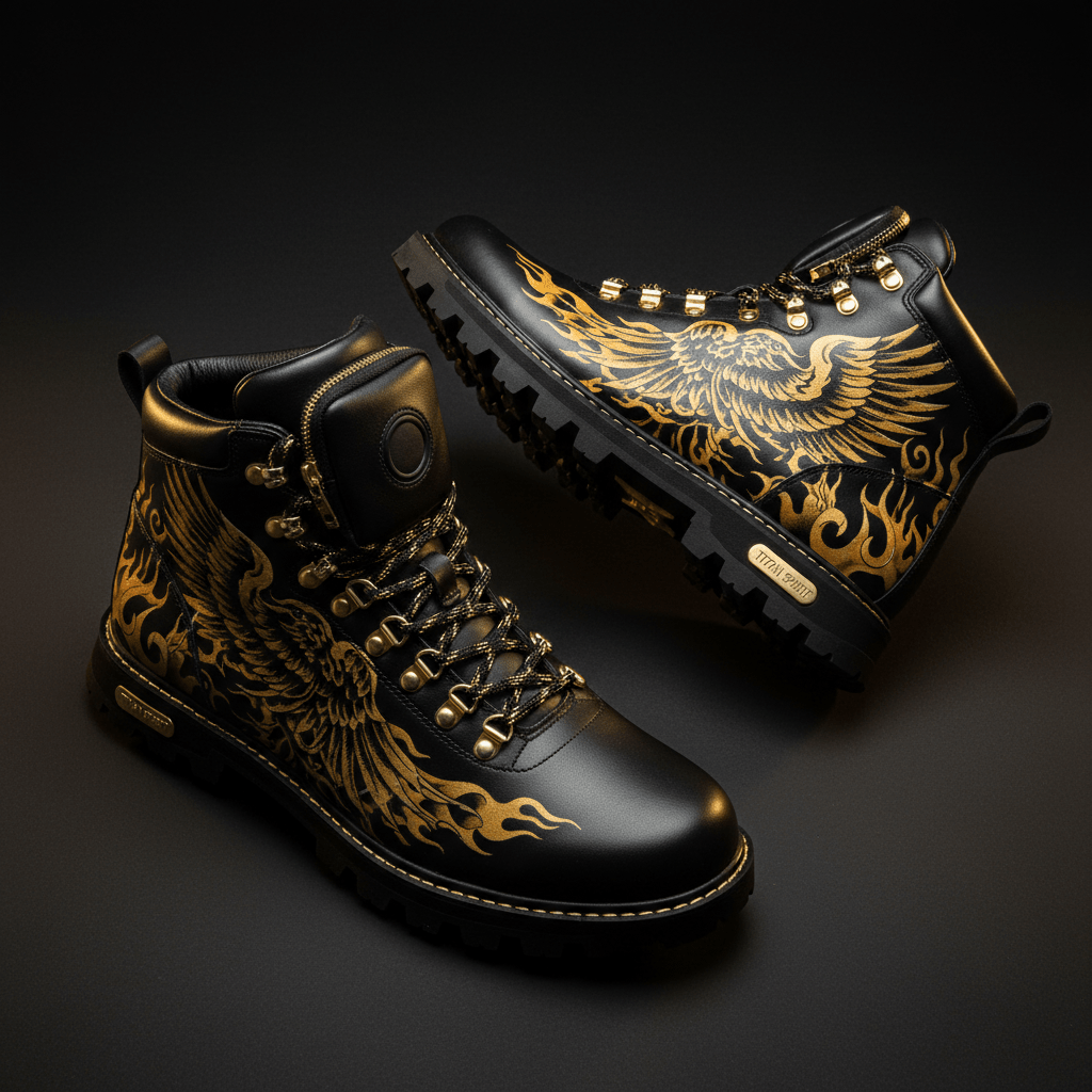 TITAN Hiking Boot — Phoenix Tattoo Crown Edition