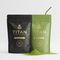 TITAN Protein Shake Pouch Matcha Latte — matte black pouch