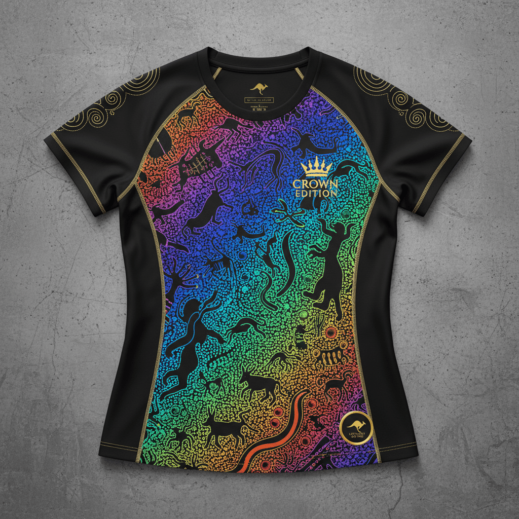 TITAN Women's Neon Dreamtime Dot Art Tee — Songline Edition