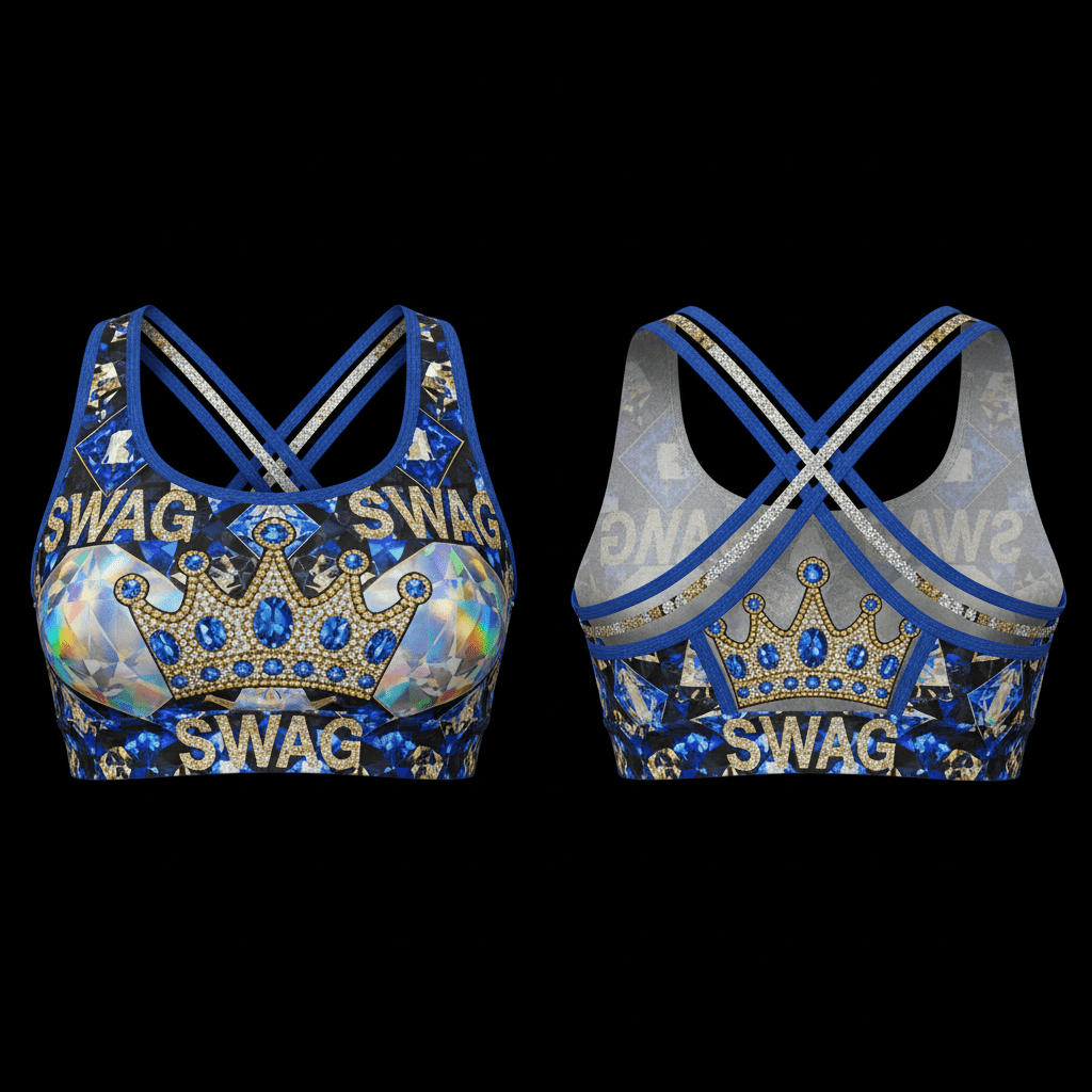 TITAN Women's Sports Bra Diamond Crown SWAG Edition
