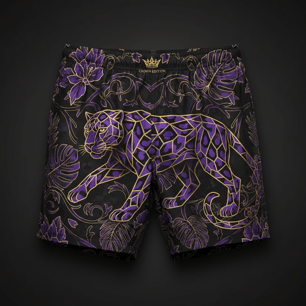 TITAN Men's Swim Trunks Panther King Crown Edition