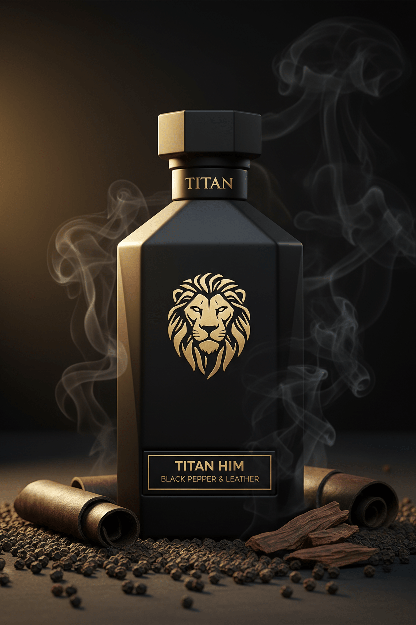 TITAN HIM Black Pepper & Leather Fragrance Bottle