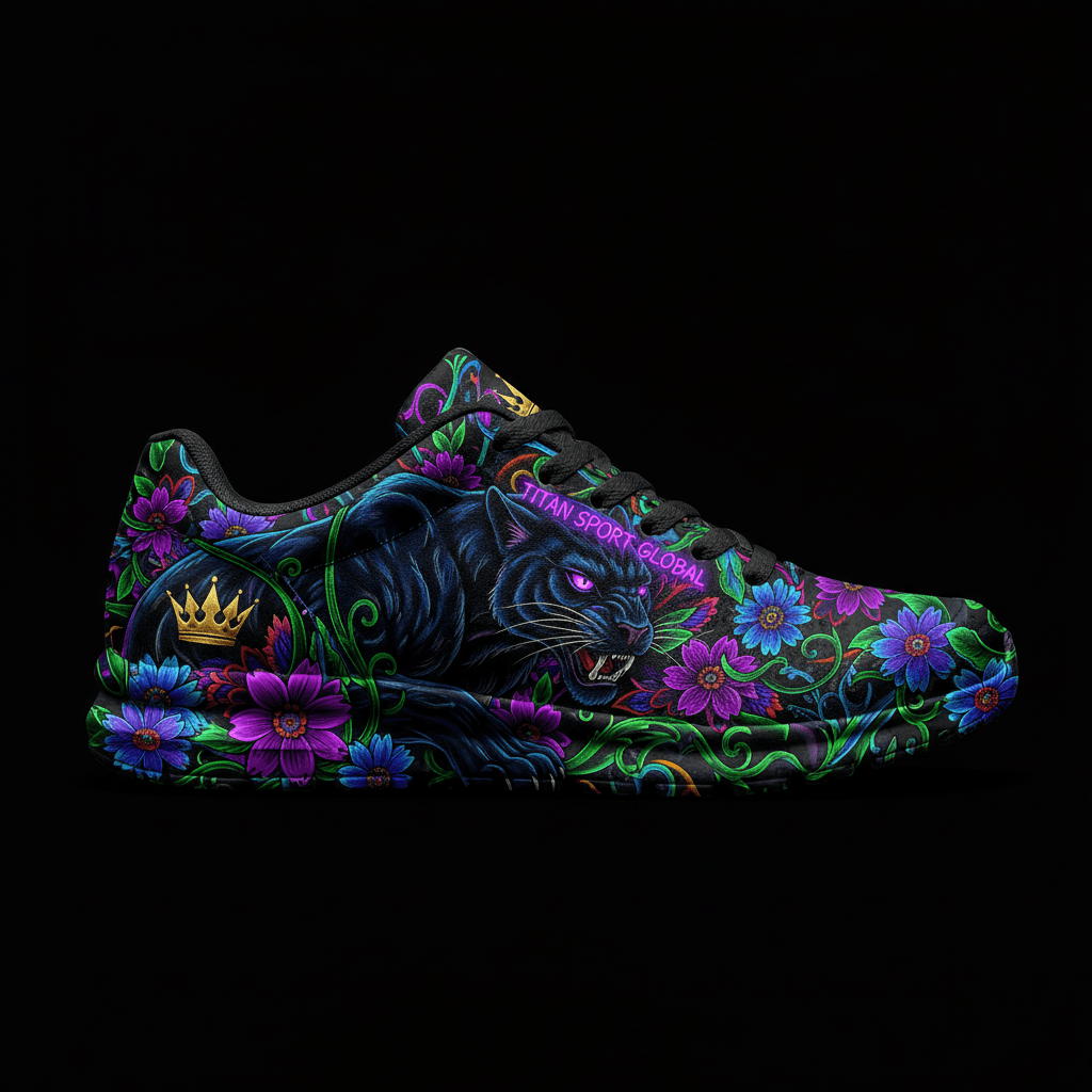 TITAN Crown Edition Color Neon Panther Women's Training Shoe Color Tattoo Art
