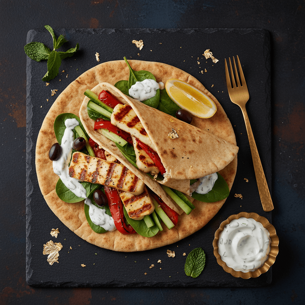 TITAN Greek Halloumi & Veggie Vegetarian Wrap Lunch