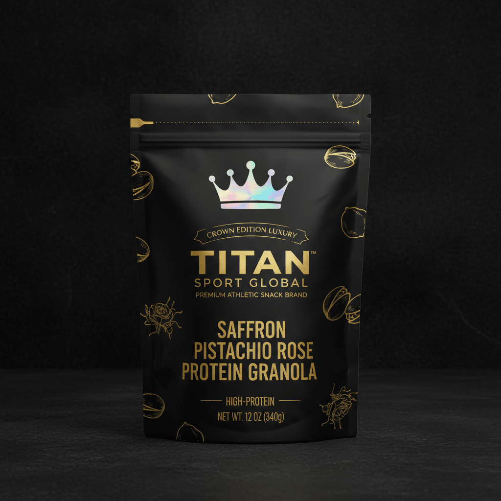 Crown Edition Saffron Pistachio Rose Protein Granola — TITAN SPORT GLOBAL