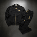 TITAN Men's Midnight Black Crown Tracksuit matching set flat lay