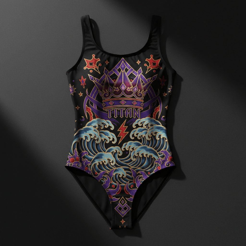TITAN Women's One-Piece Swimsuit TITAN Supreme Queen Crown Edition