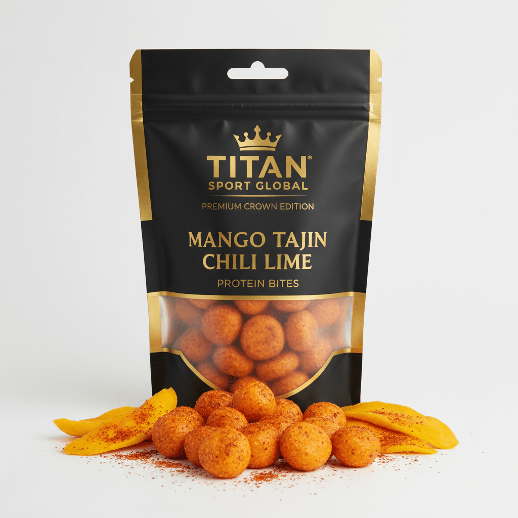 Crown Edition Mango Tajín Protein Bites — matte black Crown Edition pouch