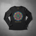 TITAN Women's Neon Aztec Sun Calendar Long Sleeve — Tonatiuh Warrior Edition