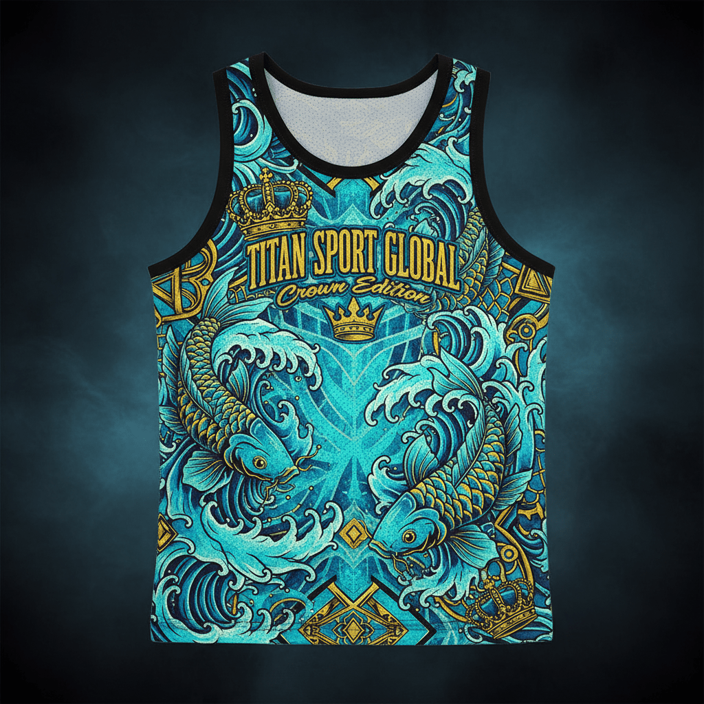 TITAN Crown Edition Kids Koi Wave Athletic Tank