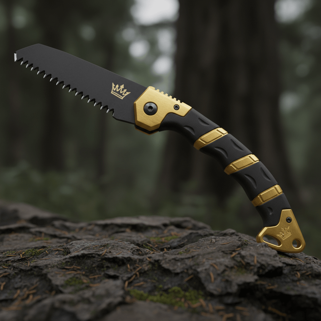 TITAN WoodRip Pro Folding Survival Saw — Crown Edition
