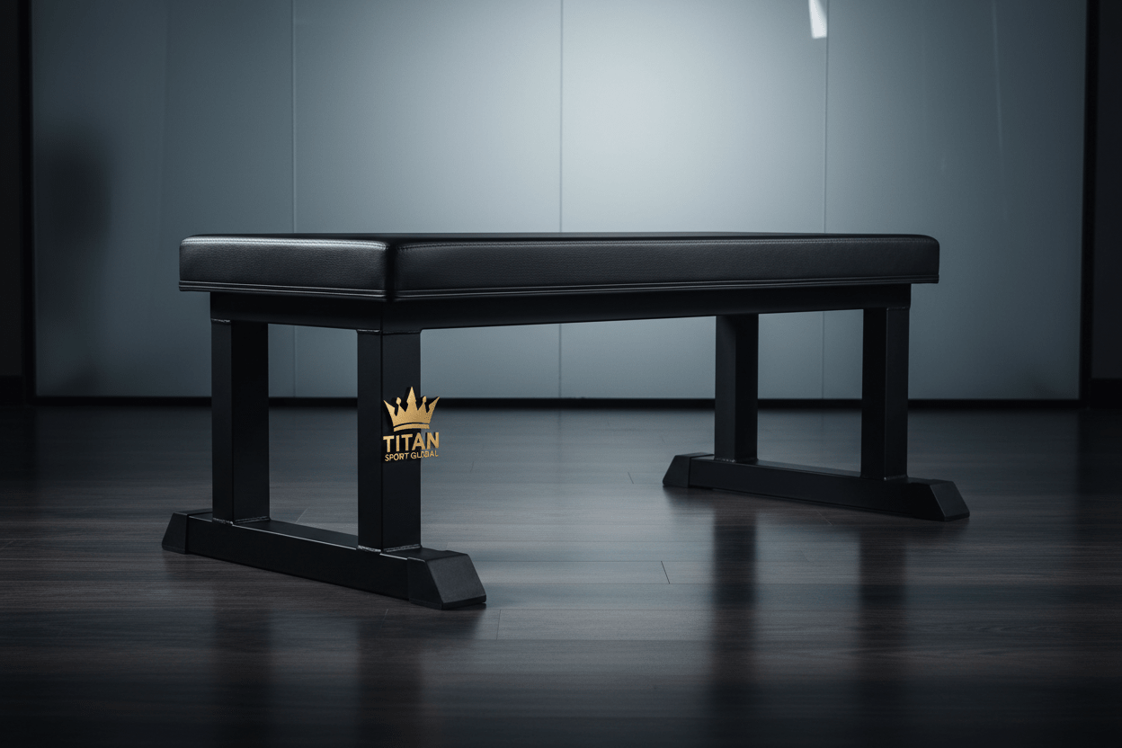 TITAN Crown Edition Flat Utility Bench matte black gold