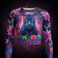 TITAN Women’s Nebula Jaguar Bloom Long Sleeve Crop — Void Queen Edition