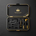 TITAN Crown Edition Cycling Tyre Repair Kit Matte Black Gold