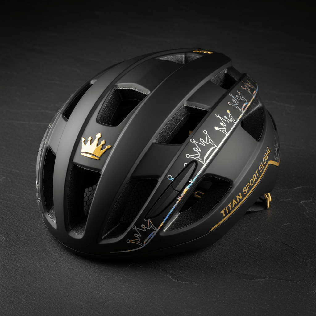 TITAN Crown Edition Cycling Helmet Matte Black Gold