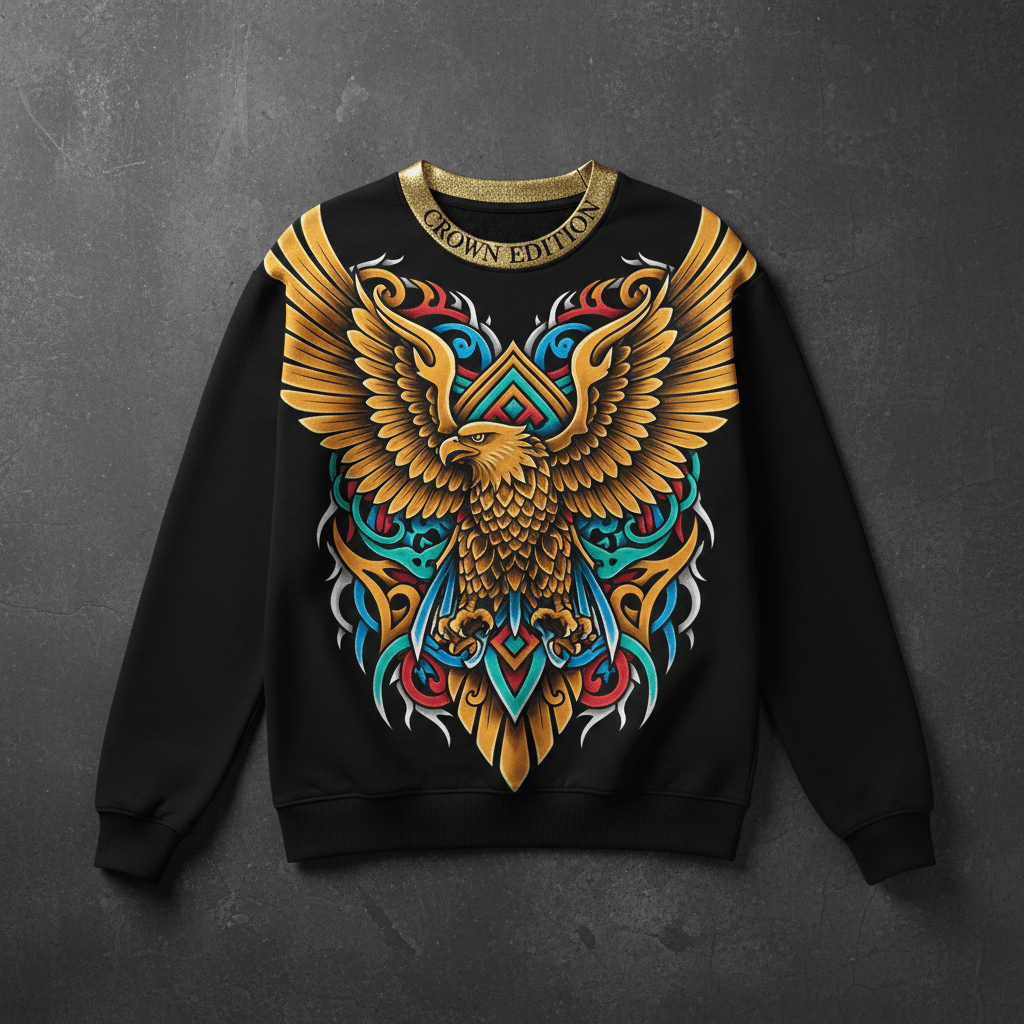 TITAN Women's Mongolian Eagle Huntress Crewneck — Burkitshi Edition