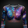 TITAN Women’s Cosmic Empress Butterfly Long Sleeve Crop — Papilio Edition