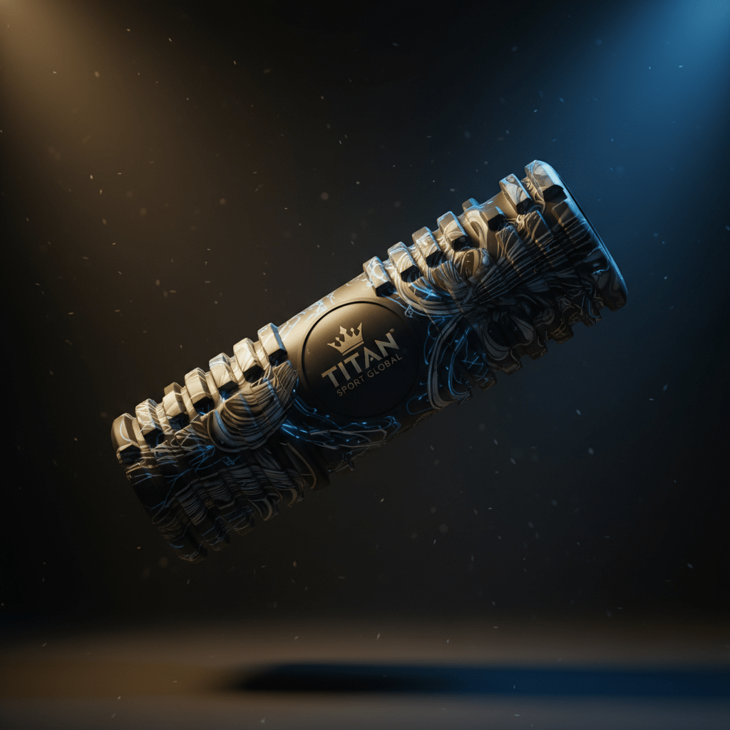 TITAN Foam Roller High Density Muscle Recovery 18 Inch Textured Surface