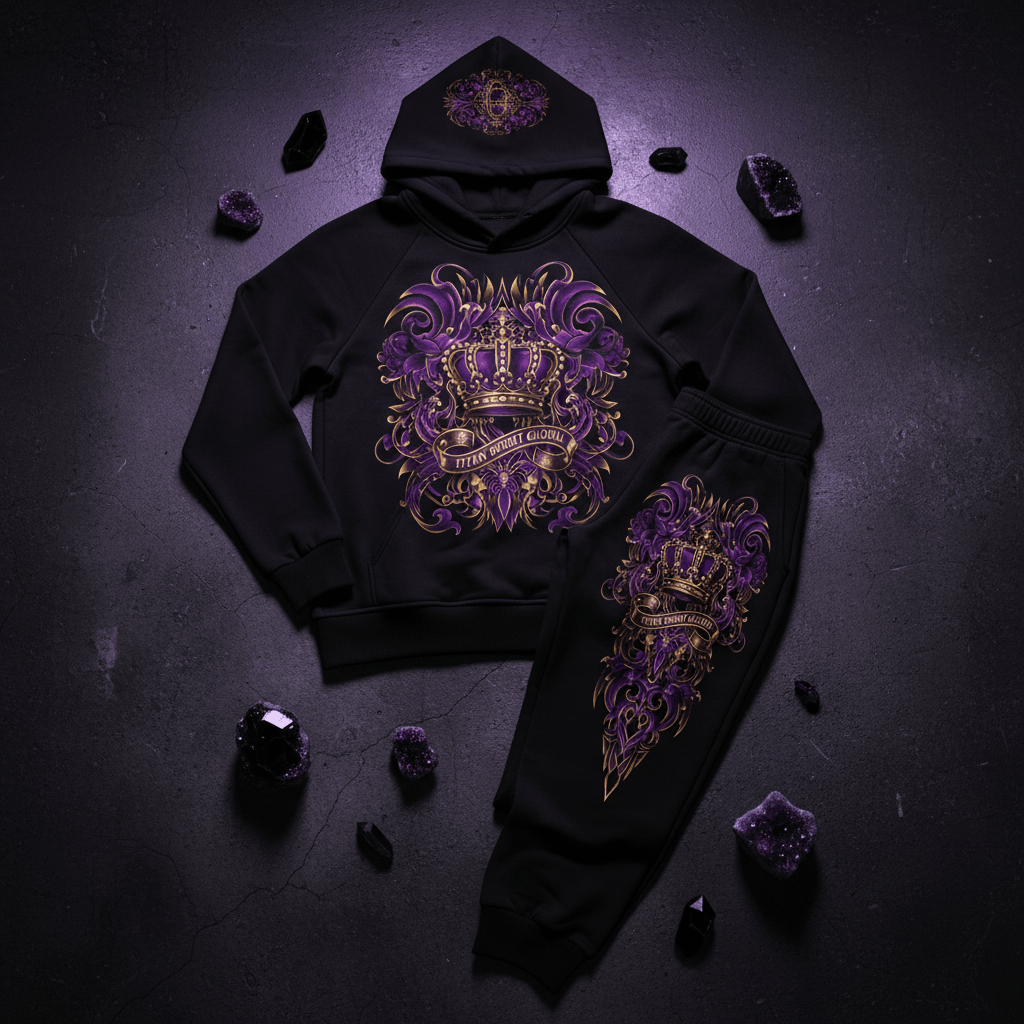 TITAN Women's Crown Edition Lounge Set Violet Gold