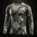 TITAN Men's Long Sleeve Performance Tee — Floral Mandala Botanical Design