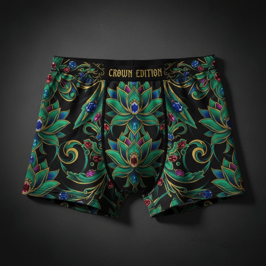 TITAN Women's Cozy Boxer Shorts Sacred Lotus Crown Edition