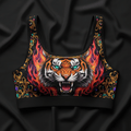TITAN Crown Edition Women's Sports Bra — Tiger Queen Tattoo Art