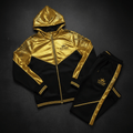 TITAN Men's Cyber Gold Crown Tracksuit matching set flat lay