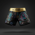 TITAN Plus Women's Hamsa Moon Goddess Shorts — Spiritual Crown Edition sizes 1X–5X