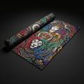 TITAN Yoga Mat Non-Slip Extra Thick 6mm with bold tattoo-style Crown Edition artwork