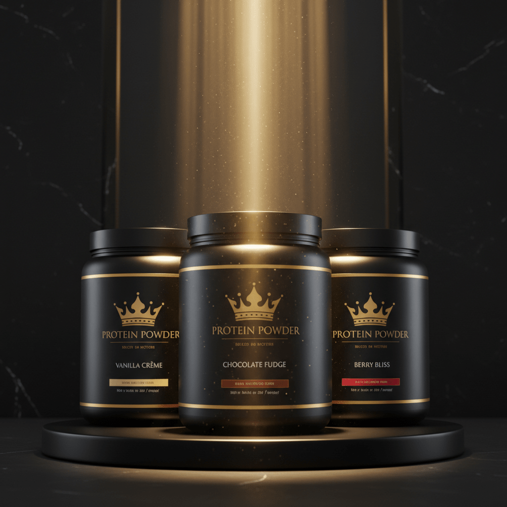 TITAN Ultimate Protein Bundle Crown SWAG Edition 3 tubs black gold