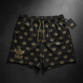 TITAN Men's Midnight Black Crown Athletic Shorts — King SWAG Edition