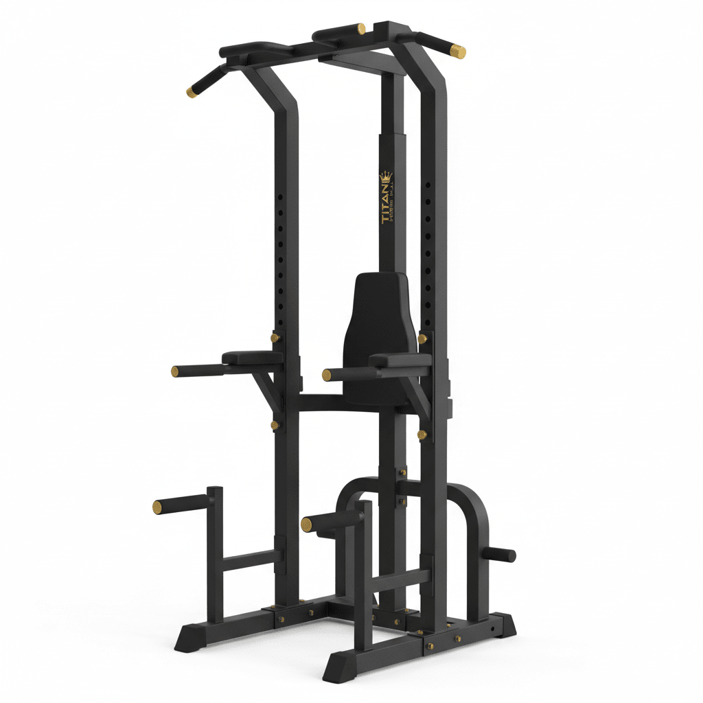TITAN All-In-One Pull-Up & Dip Tower Home Gym Station — Crown Edition
