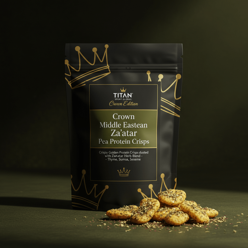Crown Middle Eastern Za'atar Pea Protein Crisps - TITAN SPORT GLOBAL