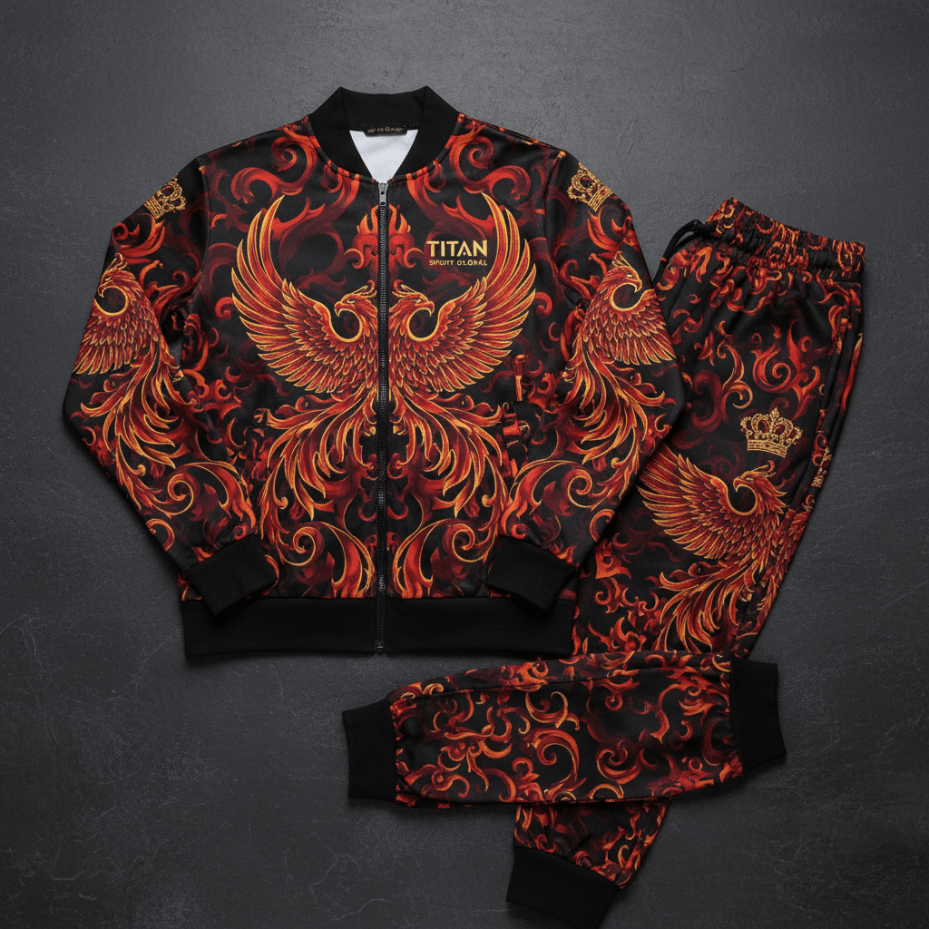 TITAN Women's Phoenix Crown Tracksuit matching set flat lay