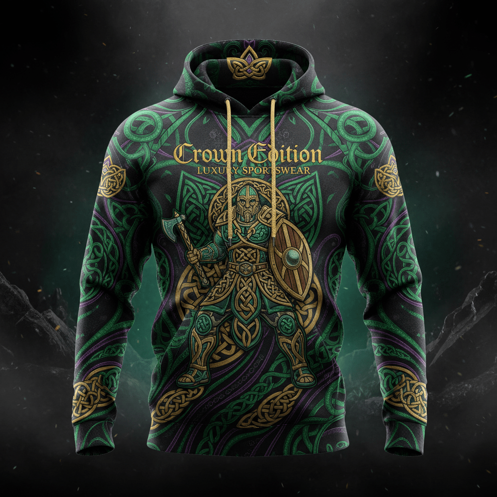 TITAN Celtic Warrior Pullover Hoodie — Knotwork Edition