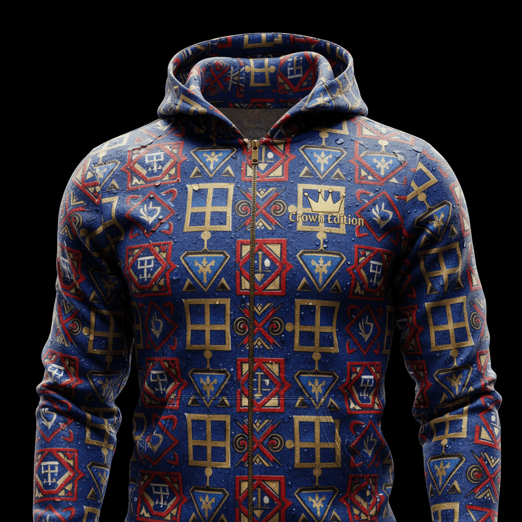 TITAN Haitian Vodou Vevè Zip-Up Hoodie — Lwa Edition