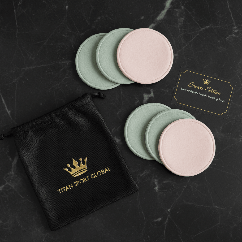 TITAN Crown Edition Luxury Reusable Gentle Facial Cleansing Pad Set
