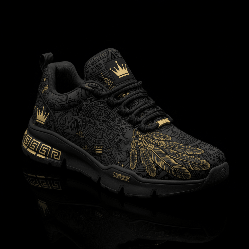 TITAN Crown Edition Aztec Warrior Men's Training Shoe Tattoo Art