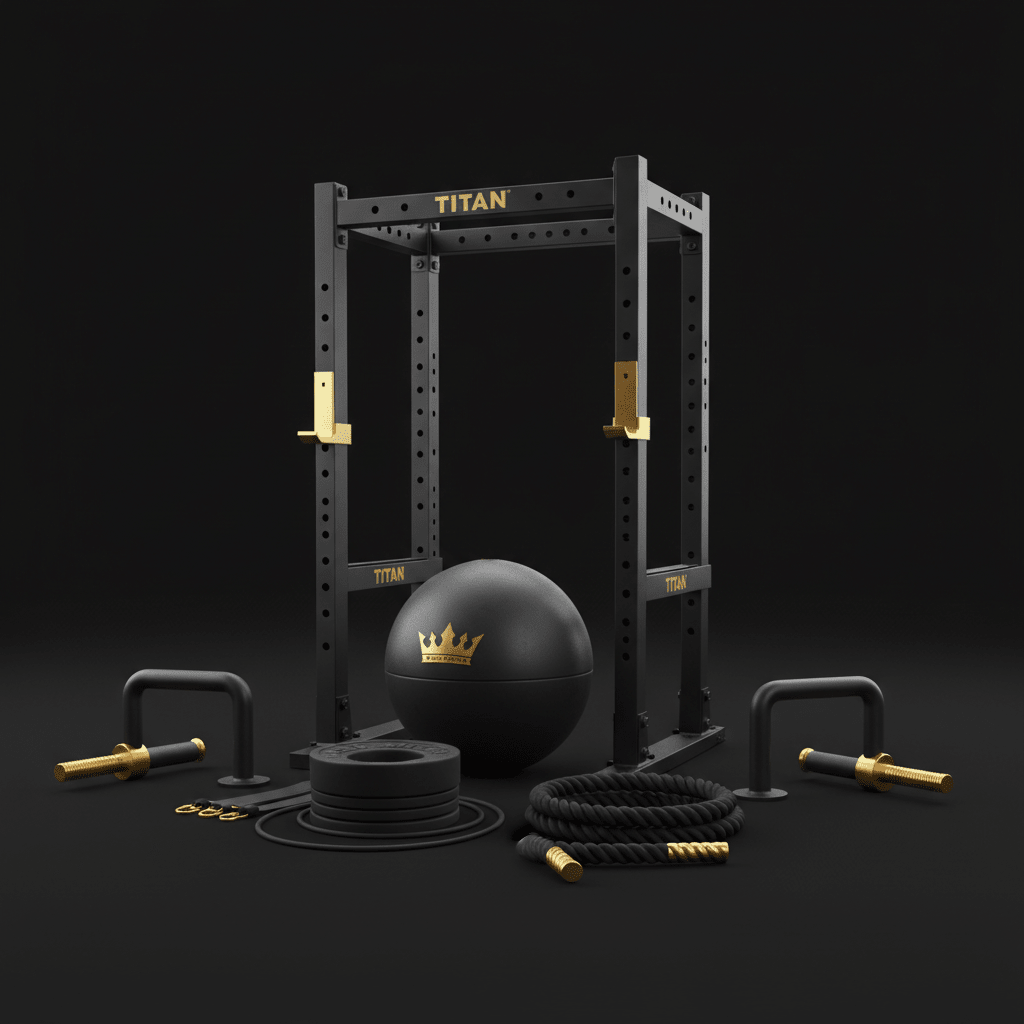 TITAN All-In-One Strongman Home Training Kit — Crown Edition