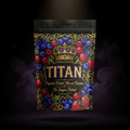 TITAN Organic Dried Mixed Berries — No Sugar Added, Crown Edition tattoo-style artwork