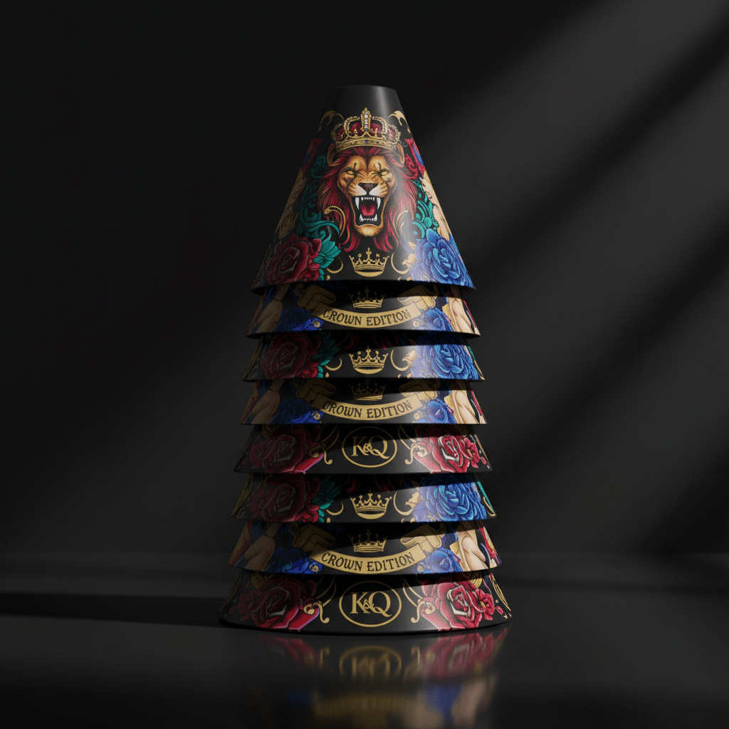 TITAN Crown Edition Sport Training Cone Set — Crown Edition matte black and gold