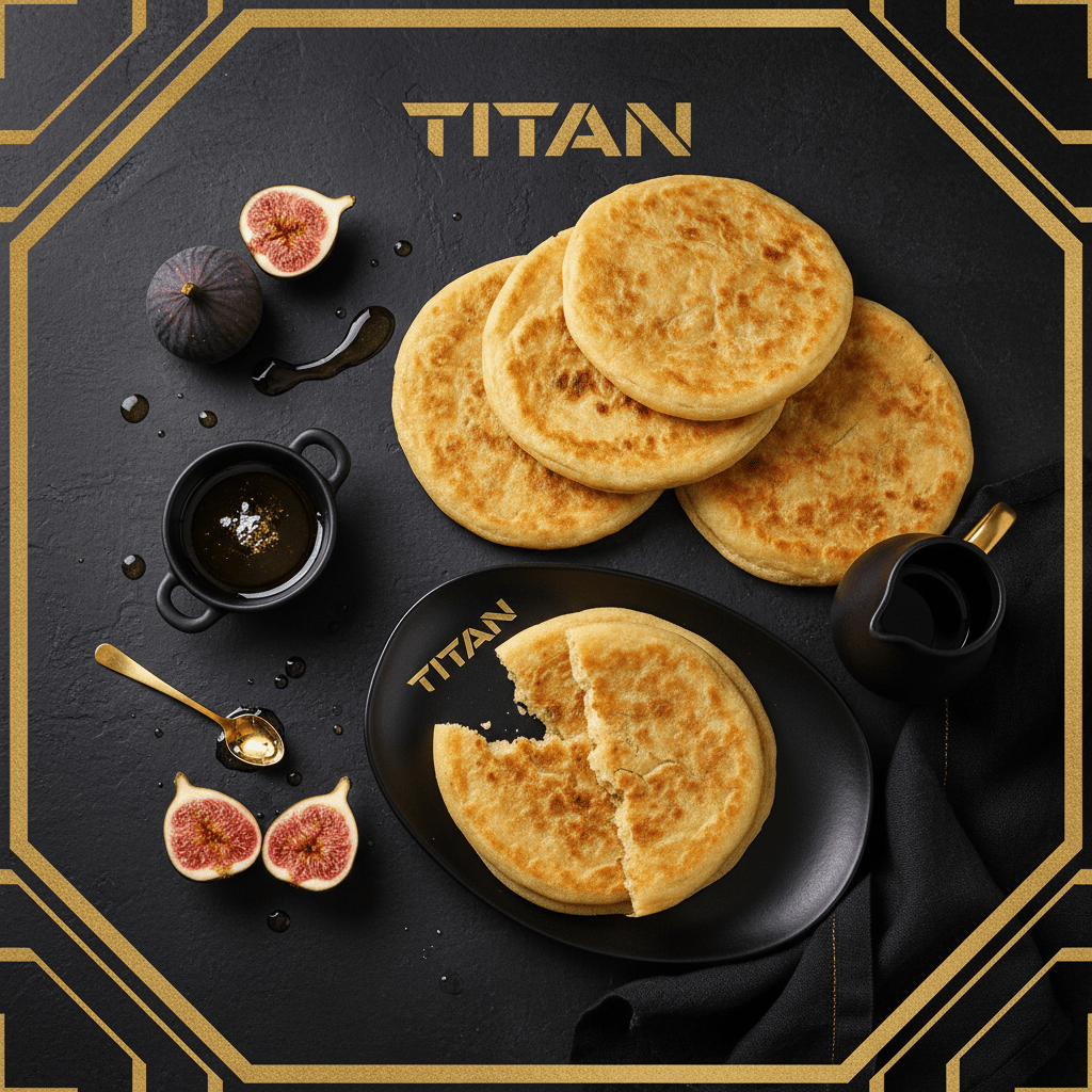 TITAN Moroccan Vegan Msemen Flatbread & Argan Honey Breakfast