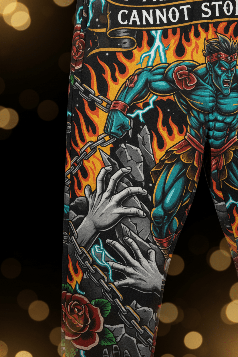 TITAN I Train So They Cannot Stop Me Joggers - Leg Detail