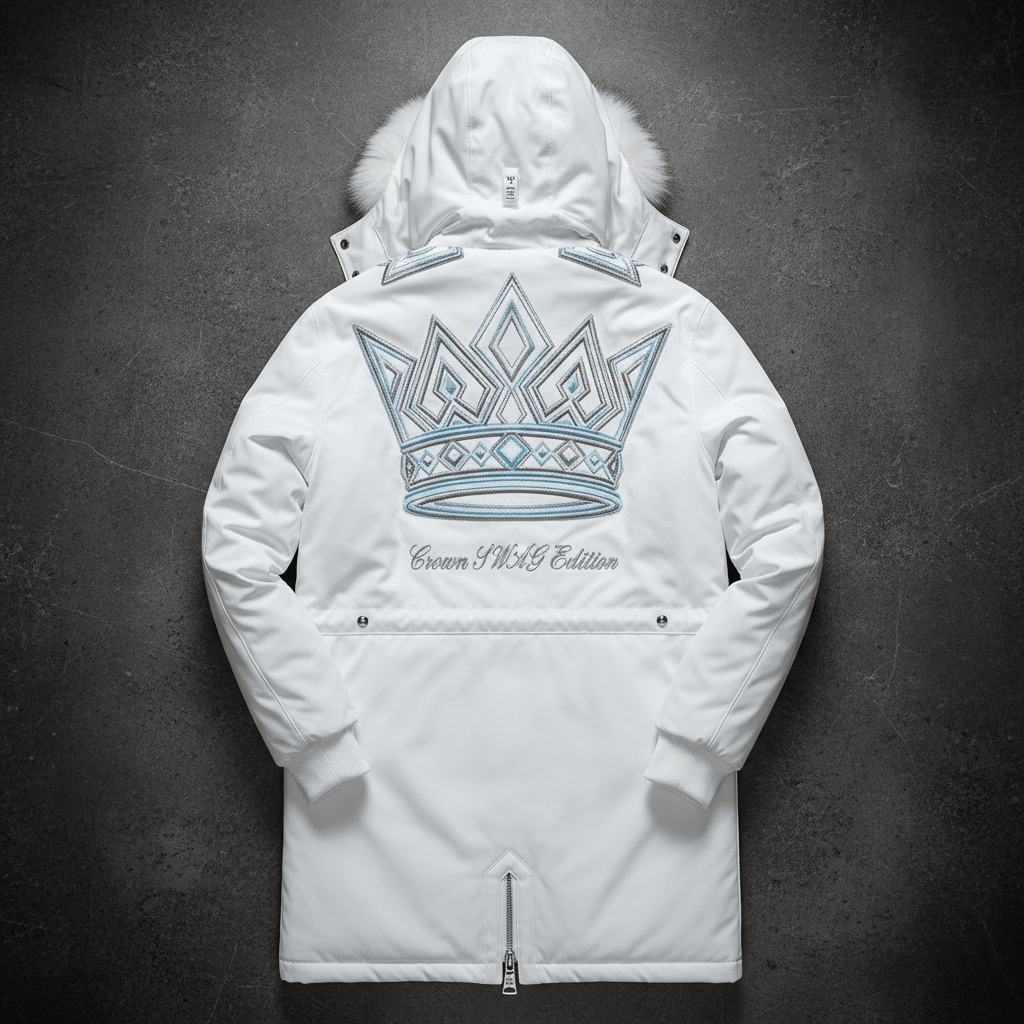 TITAN Men's Arctic White Crown Parka — Ice King SWAG Edition