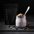 TITAN Protein Overnight Oats Kit – Blueberry Almond, premium product photography
