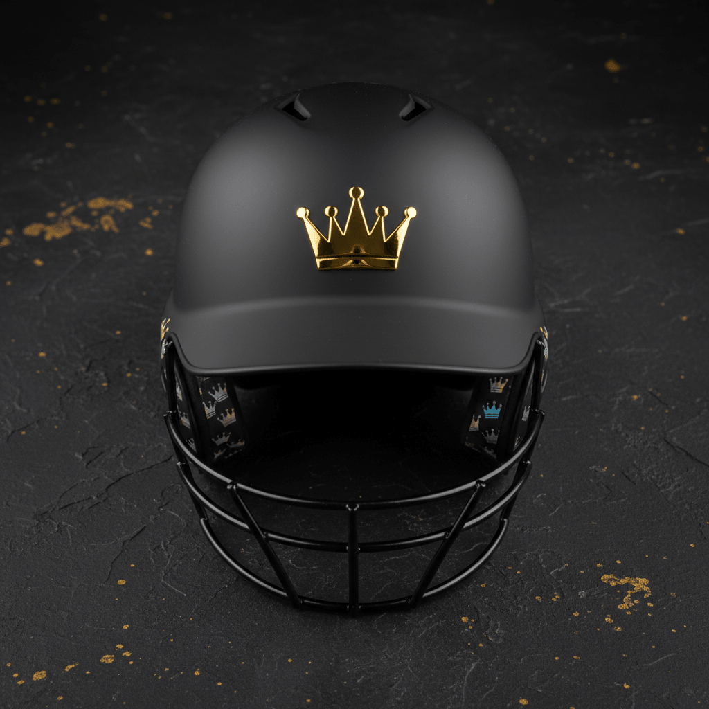 TITAN Crown Edition Baseball Batting Helmet Faceguard Matte Black Gold